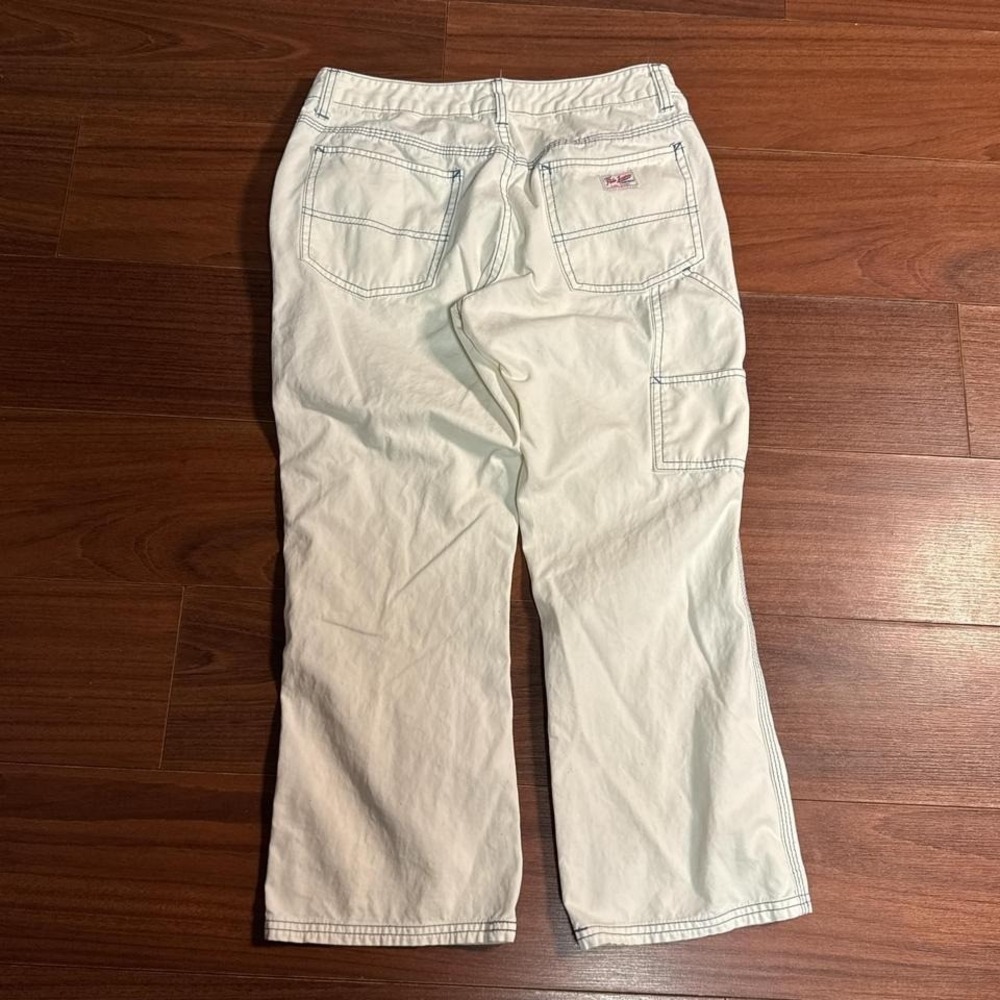 Y2K Polo Jeans Ralph‎ Lauren White Carpenter Pants Size Women's 6